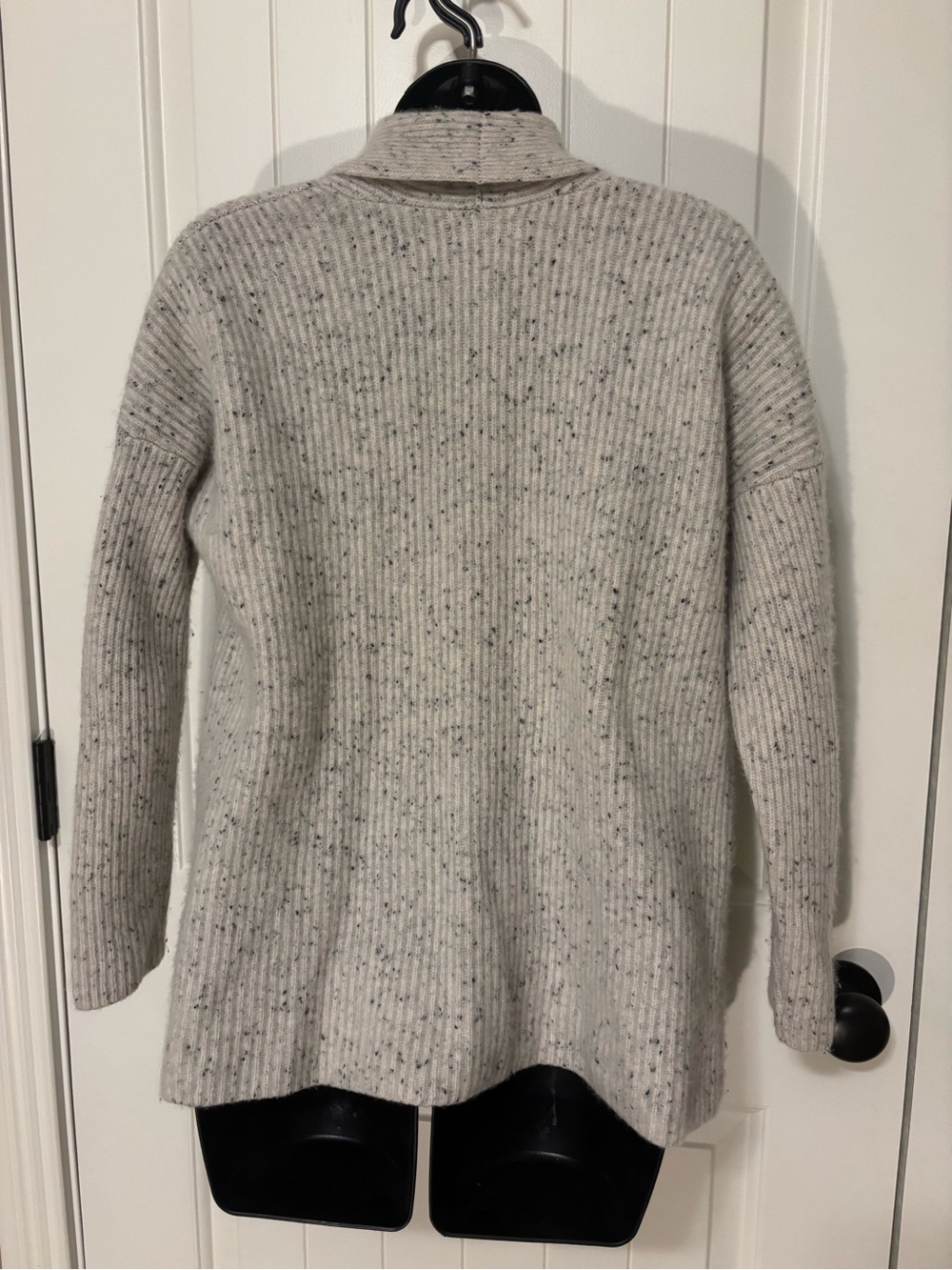 Lands’ End 100% Cashmere Donegal Open Front Shawl Cardigan Sweater Petite M - Picture 3 of 5